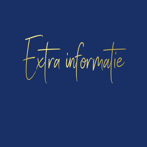 Extra informatie kaart donkerblauw met foliedruk