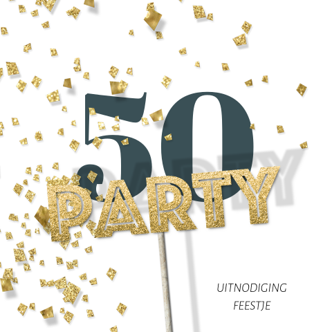 Feestelijke 50 jaar uitnodiging party