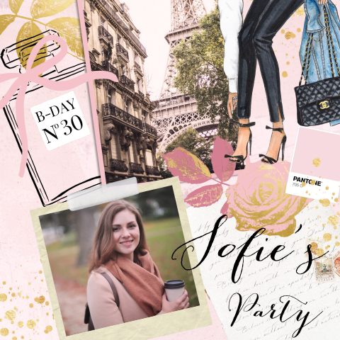 Uitnodiging verjaardagsfeest foto vrouw fashion