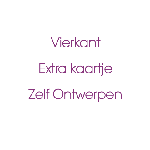 Vierkant extra kaartje ontwerpen