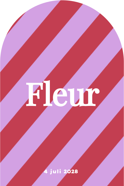 Colorblocking kleurrijk geboortekaartje meisje boog kleuren