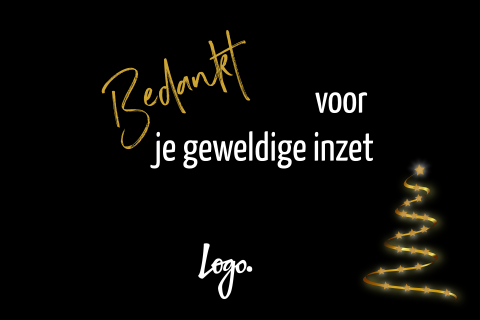 Modern zakelijke kerstkaart bedankt voor je inzet
