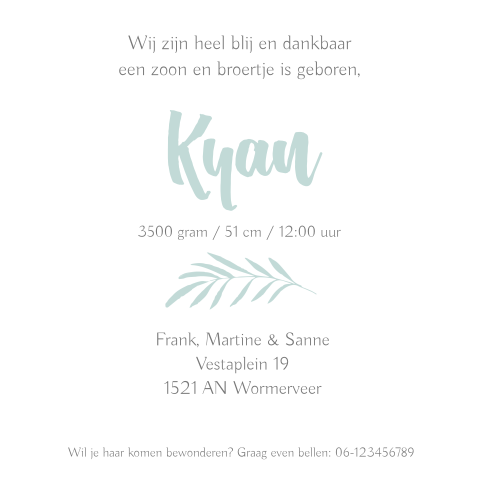 Kaart binnenkant