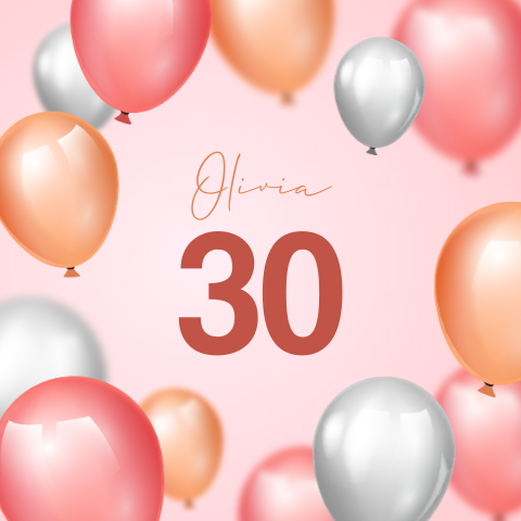 30 jaar uitnodiging verjaardag met ballonnen