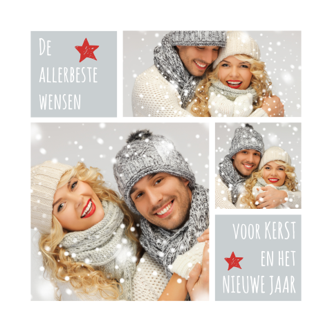Kerstkaart collage eigen foto's