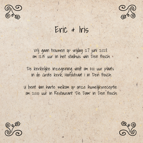 Kaart binnenkant