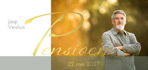 Uitnodiging pensioen feest folie