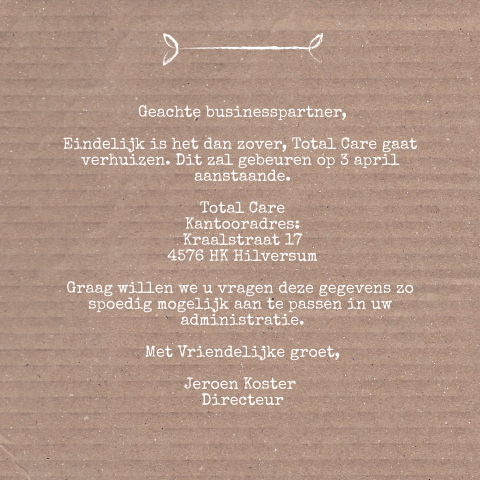Kaart binnenkant