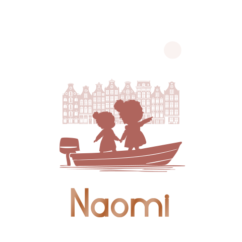 Geboortekaartje 2e kindje meisje bootje varen grachten zusjes silhouet