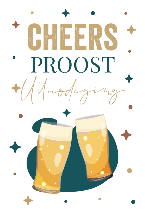 Uitnodiging man verjaardag feestje biertjes hip