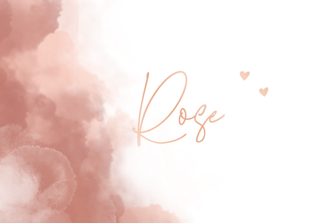 Geboortekaartje meisje met rose goud foliedruk
