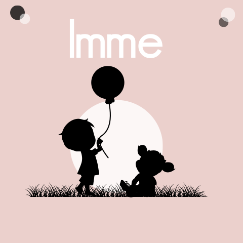 Geboortekaartje grote broer met klein zusje silhouet ballon