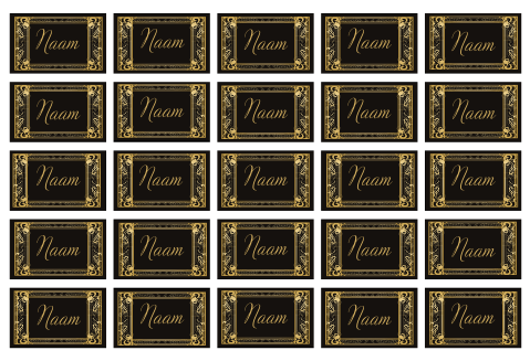 Naamkaartjes Great Gatsby stijl maken 25 stuks - 8x5cm