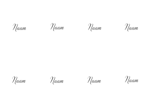 Naamkaartjes 8 stuks gat zelf maken