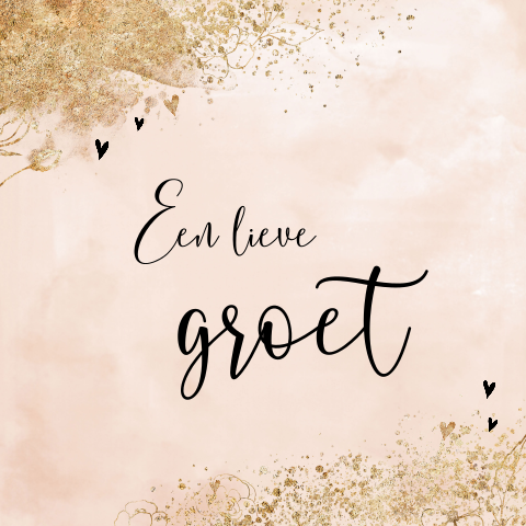 Wenskaart met lieve groet