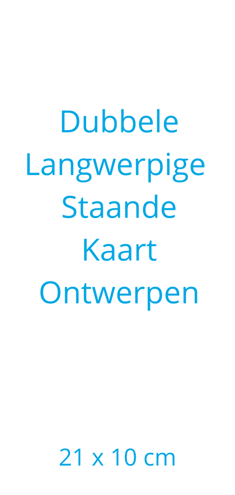 Langwerpige dubbele staande kaart ontwerpen