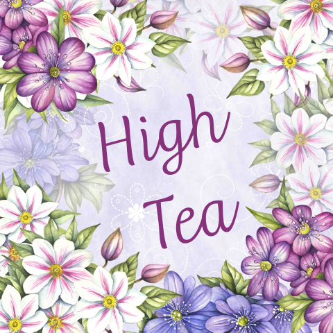 Uitnodiging high tea clematis
