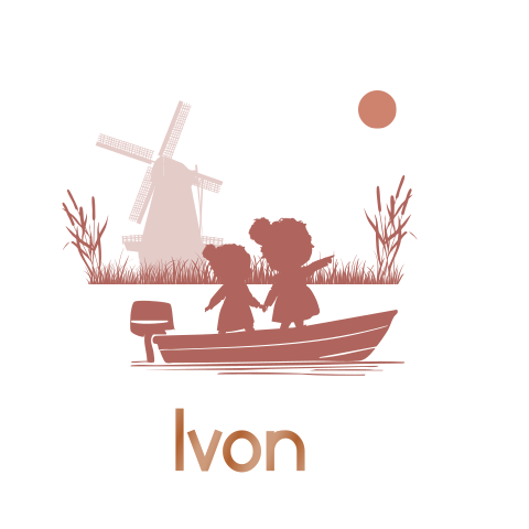 2e kindje geboortekaartje meisje met grote zus op bootje langs molen