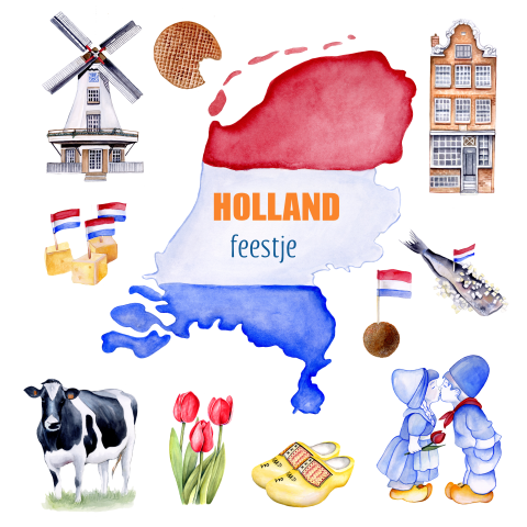 Uitnodiging feestje Holland thema