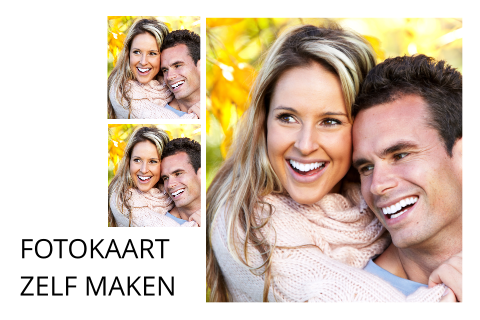 Enkele liggend fotokaart met foto ontwerpen