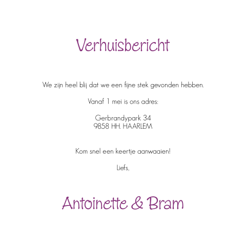 Kaart binnenkant