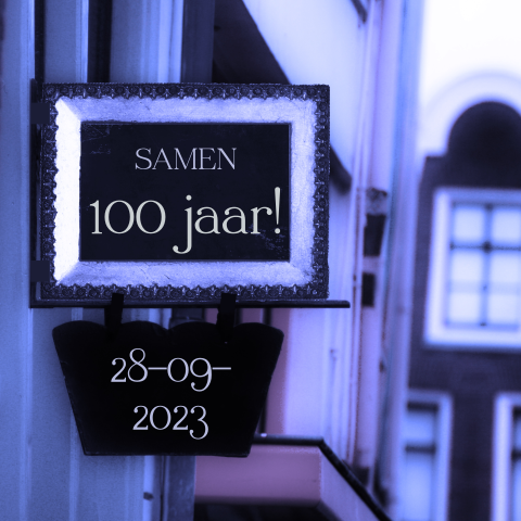 Uitnodiging samen 100 jaar bord zelf invullen 