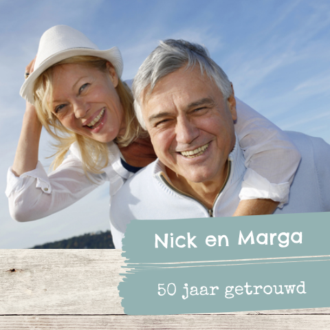 Uitnodiging 50 jaar getrouwd met verfvegen en hout