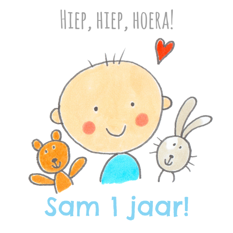 uitnodiging verjaardag jongen 1 jaar