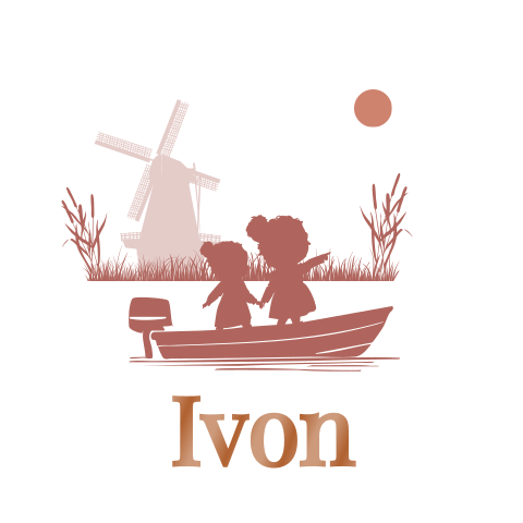 2e kindje geboortekaartje meisje met grote zus op bootje langs molen
