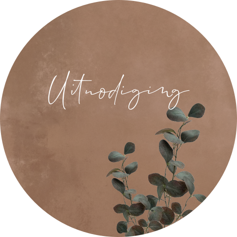 Sluitsticker uitnodiging warm rood