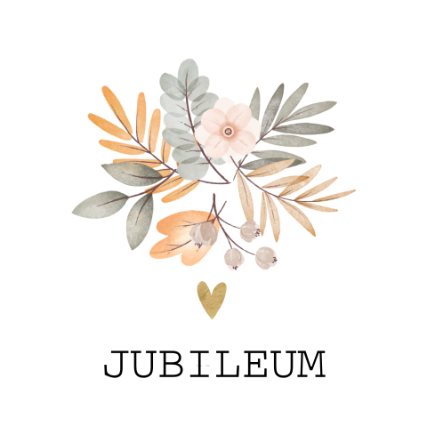 Sticker met getekende bloemen