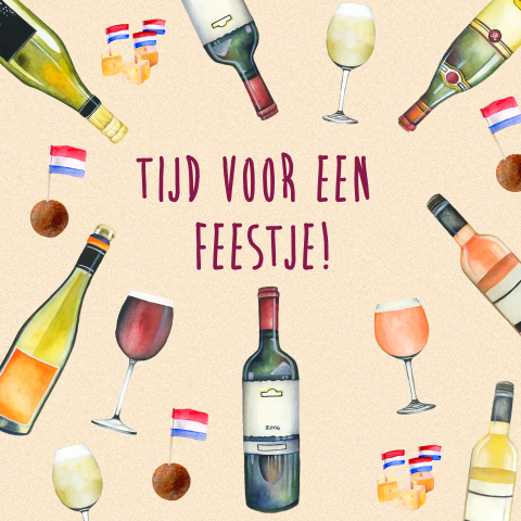 Uitnodiging voor een Hollands feest of borrel 
