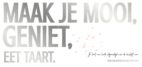 Hippe stoere trouwkaart met echte zilver folie