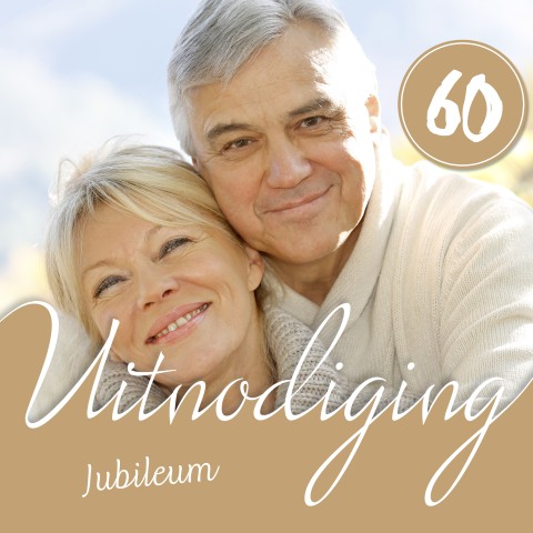 Uitnodiging voor een 60 jarig jubileum feest
