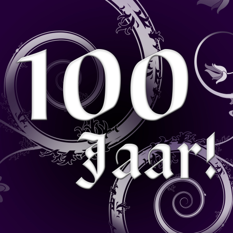 Vintage look barok uitnodiging 100 jaar