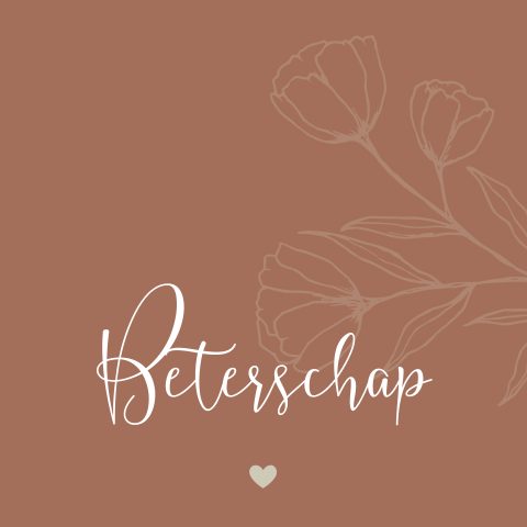 Wenskaart om iemand beterschap te wensen met bloem