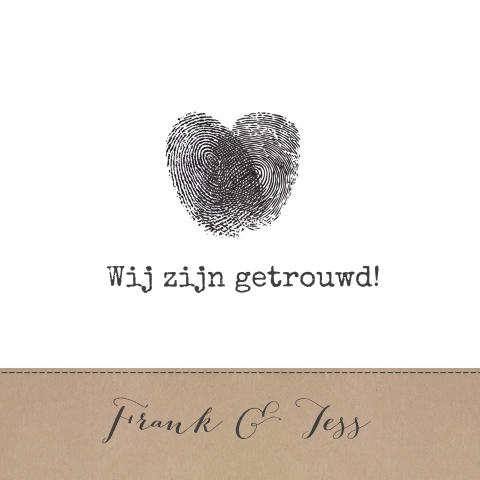 Bijzonder mooie wij zijn getrouwd kaart