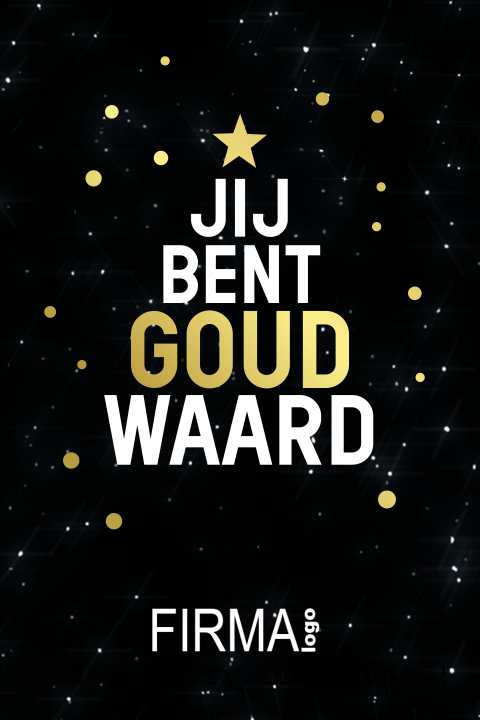 Kerstkaart zakelijk jij bent goud waard