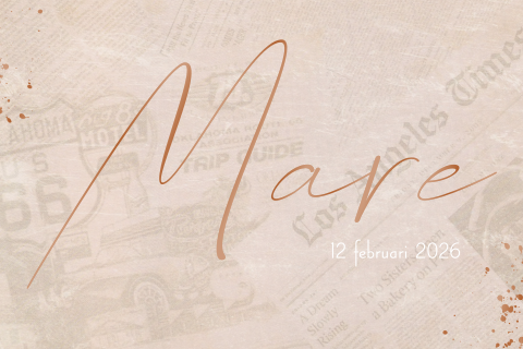 Geboortekaartje vintage meisje typografie