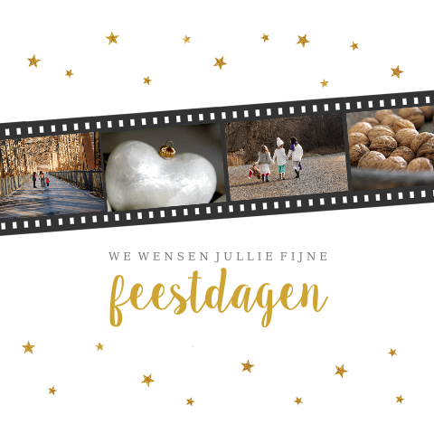 Kerstkaart sterretjes fotostrip