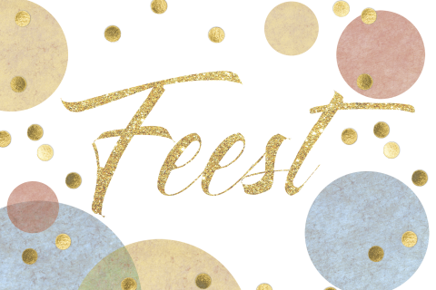 Feestelijke verjaardagsuitnodiging met confetti