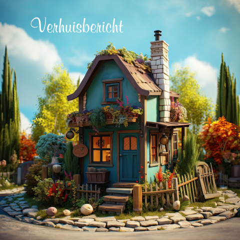 Verhuiskaart schattig TINY HOUSE