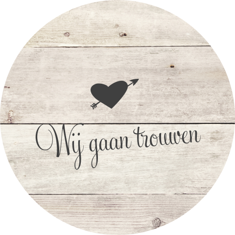Sluitzegel met hout-look planken