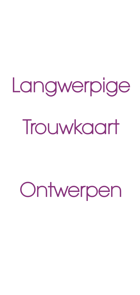 Langwerpige trouwkaart ontwerpen