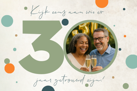 Uitnodiging voor een feestje 30 jaar getrouwd