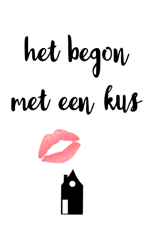 Verhuiskaartje samenwonen het begon met een kus
