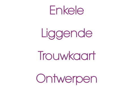 Liggende enkele trouwkaart ontwerpen