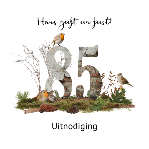 Uitnodiging verjaardag 85 het bos en heide
