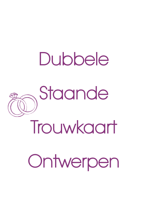 Dubbele staande trouwkaart ontwerpen