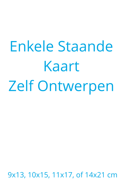 Staande enkele kaart zelf ontwerpen
